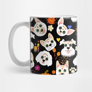 Sugar Skull Dogs for Halloween Mug